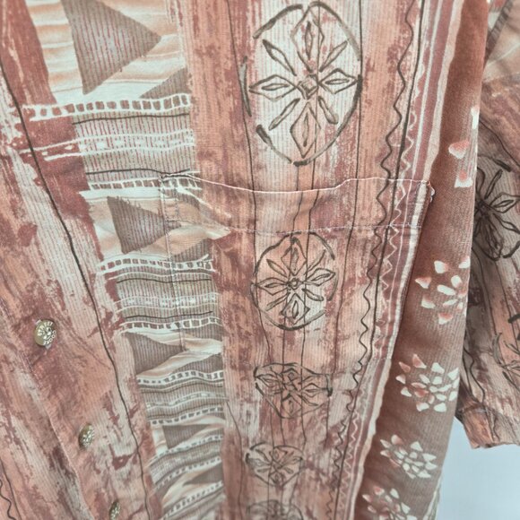 Vintage Cooke Street Honolulu Brown 100% Cotton Button Down Medium - Picture 3 of 12